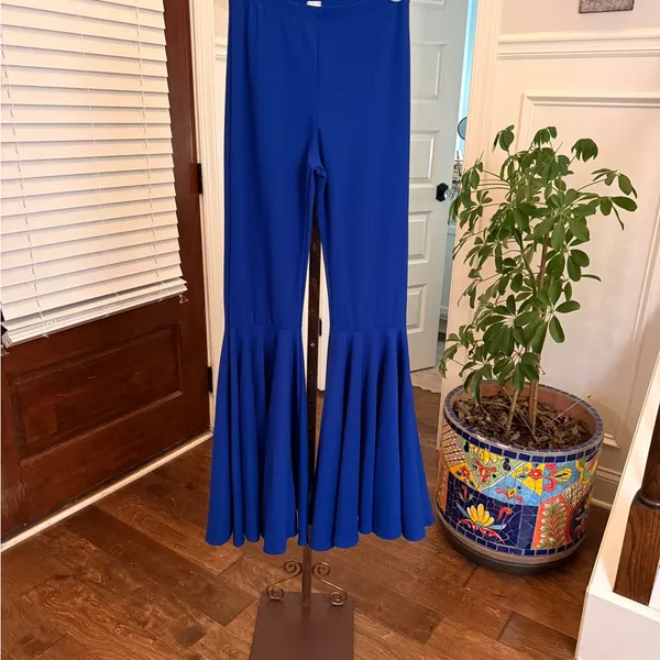 Royal Blue NWOT Fitted High Rise Stretch Flared Women's Pants - Image 5