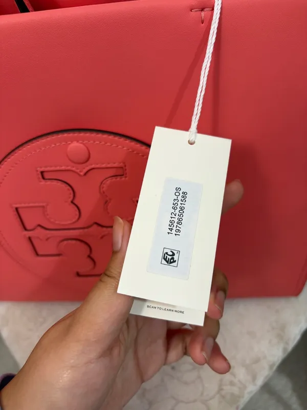 NWT Tory Burch Ella Small Tote in Coral Crush - Image 5