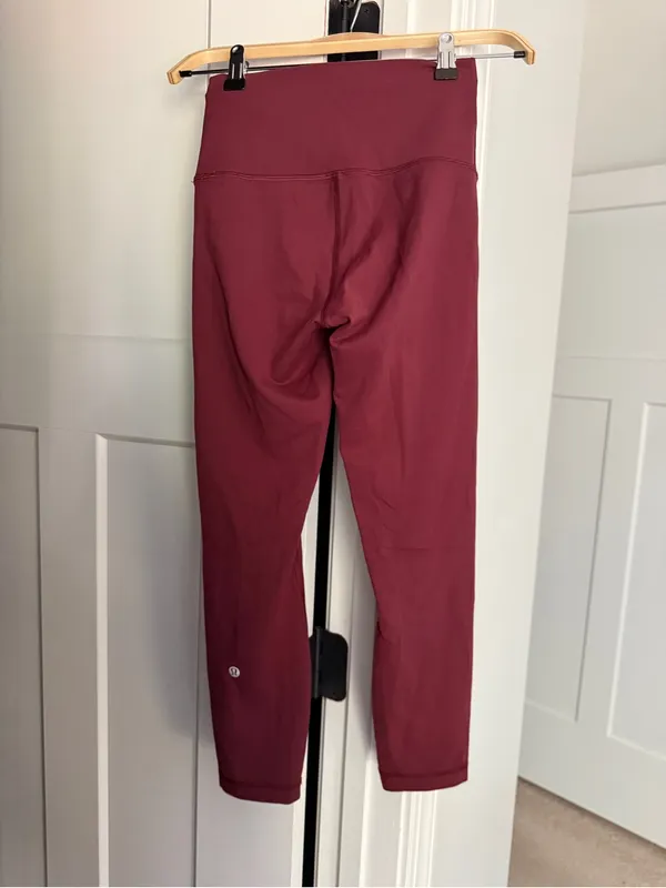 Lululemon Wunder Train High-Rise Crop 23" Mulled Wine Red - Image 5