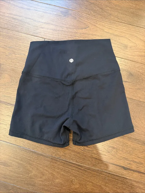 High-Waist Black Women’s Active Biker Shorts XS ? - C72-033 - Image 2