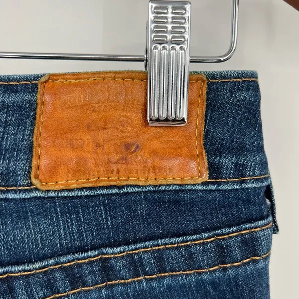 True Religion back pocket logo bootcut denim blue jeans western style size 29 - Image 5