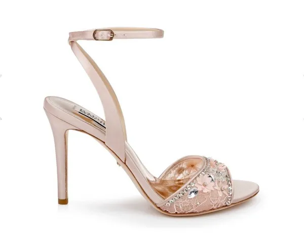 Badgley Mischka NEW Tayten Satin Crystal Ankle Strap Sandals Size 6, Retail $235 - Image 2