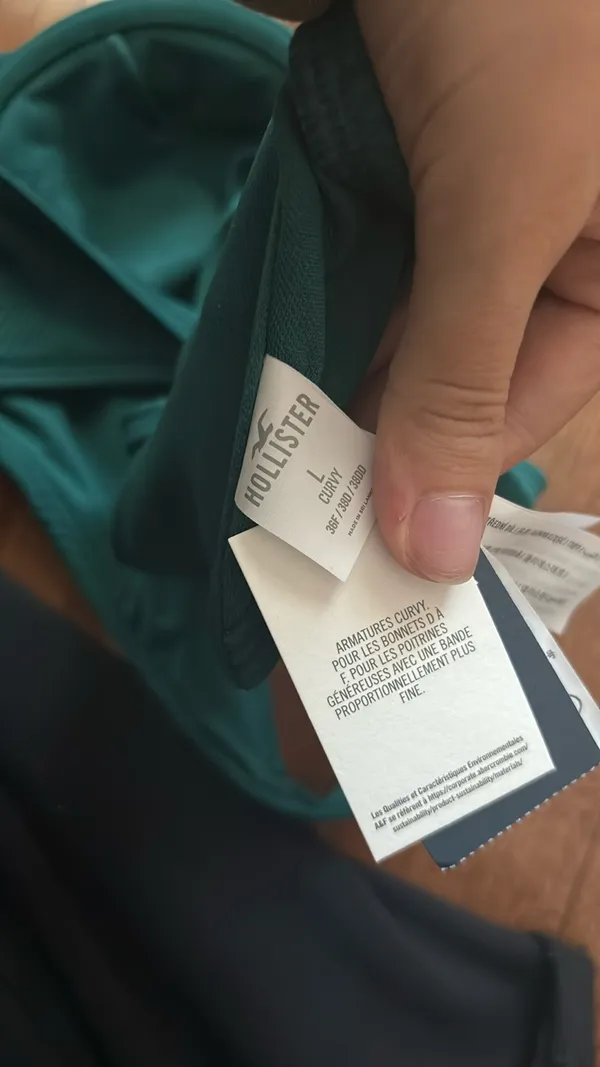Nwt Hollister Co High Apex Ribbed Underwire Bikini Top - Image 3
