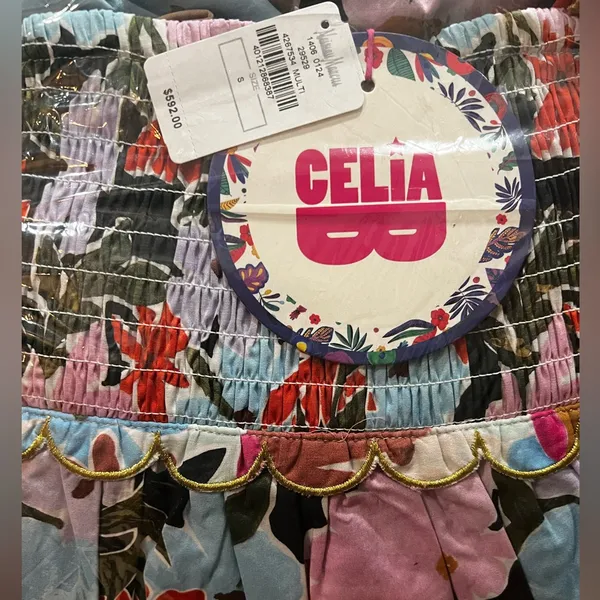 NWT CeliaB Tiered Ruffle Maxi Dress Blue - Image 9