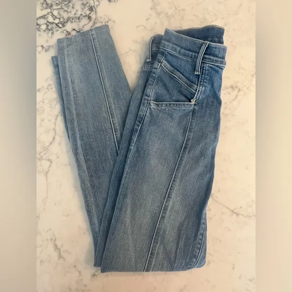 Mother Jeans The Seamed Swooner Hover Size 25 Blowing Kisses EUC - Image 3
