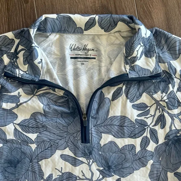 Walter Hagen Performance 11 UPF Suncover Top 1/4 Zip Golf Floral XS NEW no tags - Image 3