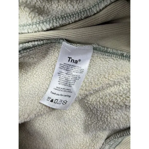 TNA Cozy AF Fleece Zip Up Hoodie Sweatshirt‎ Beige Casual Comfort Size 2 - Image 10