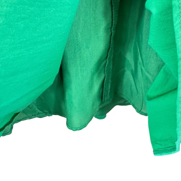 Papermoon NWT Green Cotton Cutout Spaghetti Strap‎ Pleated Mini Dress Size L - Image 5