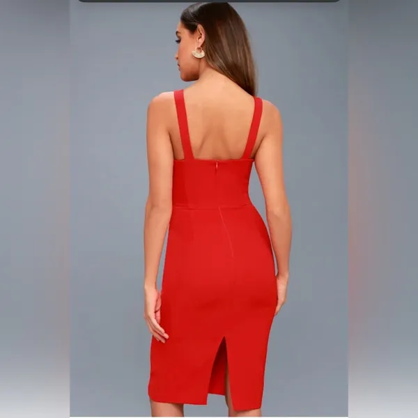 Lulus Ardent Love Red Cutout‎ Bodycon Dress Size S - Image 2