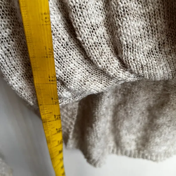 Abercrombie & Fitch Wrap Sweater‎ Vintage Y2K 2000s Casual Cream Large - Image 5