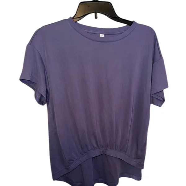 Stylus Hi-Low T-Shirt Size L Purple Short Sleeve - Image 2