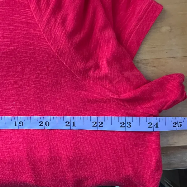 Old Navy Luxe Red T-Shirt Womens XXL Relaxed Stretch Casual Holiday Christmas - Image 8