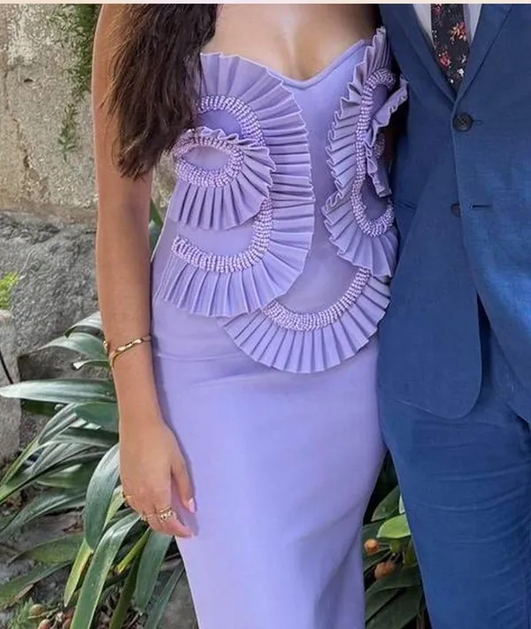 Insane lilac beaded maxi dress Purple - Image 3
