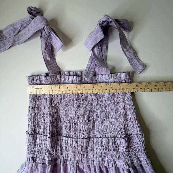 NWT Lost +‎ Wander Angel in Disguise Maxi Dress Small Lavender Smocked Cottage - Image 8