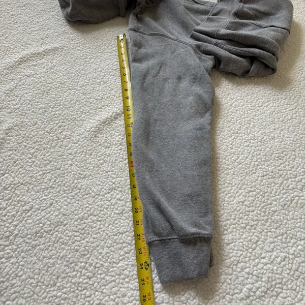 U.S. POLO ASSN Vintage Style Heather Gray Zip Up Hoodie Skate Indie grunge Large - Image 9