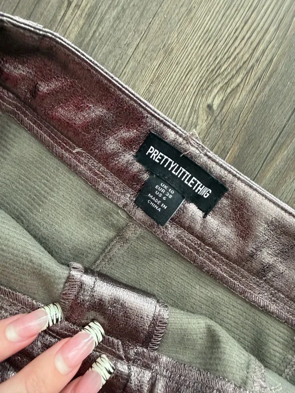 Pretty Little Thing Skirt Mini Metallic Rose Gold - Image 3