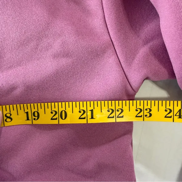Women's NEW Mauve V-neck Sweatshirt with Kangaroo Pocket Size M #260368 - Image 5