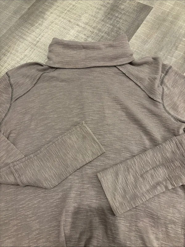 Soft Long-Sleeve Turtleneck Tunic in Light Taupe - Image 5