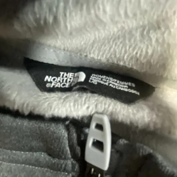 North Face Jacket Women's Large Gray Full Zip Canyon Flats Fleece Nice - Image 6