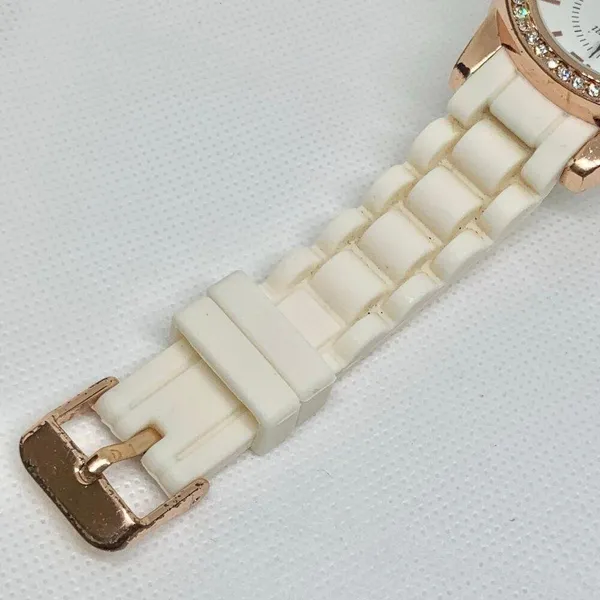 Vivani women wrist watch 38mm rose gold tone rhinestone quartz analog running - Image 4