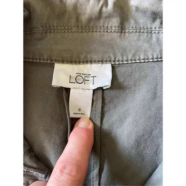 Loft Ann Taylor Jacket Women’s Military Green M - Image 4