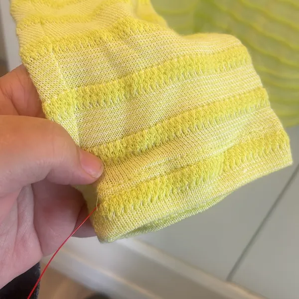 Roxy Yellow Striped Long Sleeve Top size small - Image 6