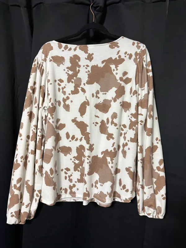 Buckle Cow Print Top - Image 2