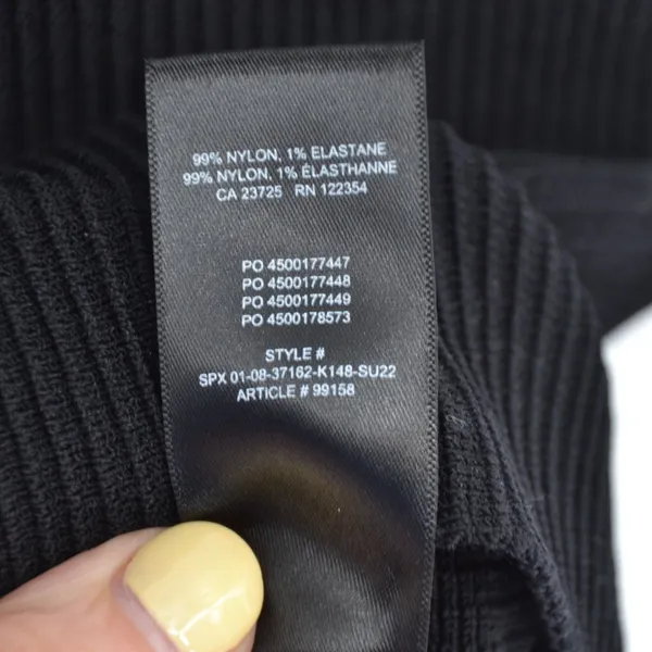 NEW Aritzia Babaton Sculpt Knit Racer Mini Dress Black Ribbed Bodycon Womens S - Image 7
