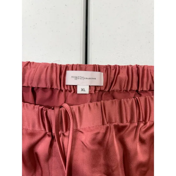 Rosetta Getty Wide Leg Satin Pull On Pants XL - Image 2