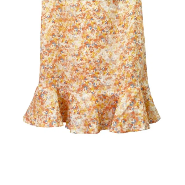 NWT Cloth & Stone Linen Floral Mini Dress Small Anthropologie Tie Strap Smocked - Image 8
