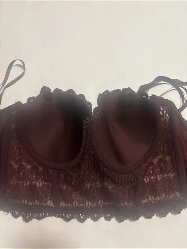 Windsor Embellished Lace Bustier Camisole - Deep Plum S Fall Pinup Coquette Punk - Image 5