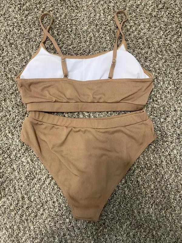 Brown Hugh waisted bikini Size M - Image 2