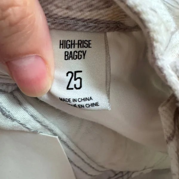 BDG Urban Outfitters High-Rise Baggy Jeans Marble Swirl Pink Rose Size 25‎ NWT - Image 8
