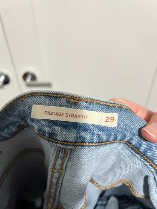 Levi's Size 29 Blue Ribcage Straight Button Fly Jeans - Image 6