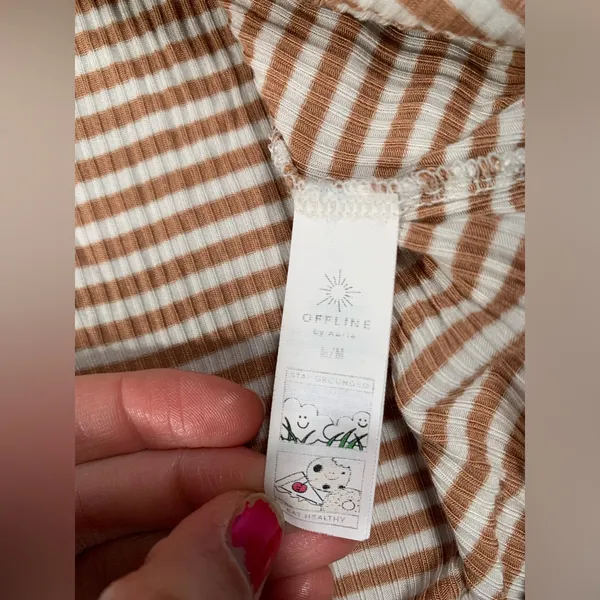 Aerie offline Striped Long Sleeve Top medium - Image 6