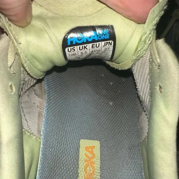 Hoka One One light green athletic running 10 sneakers - Image 9
