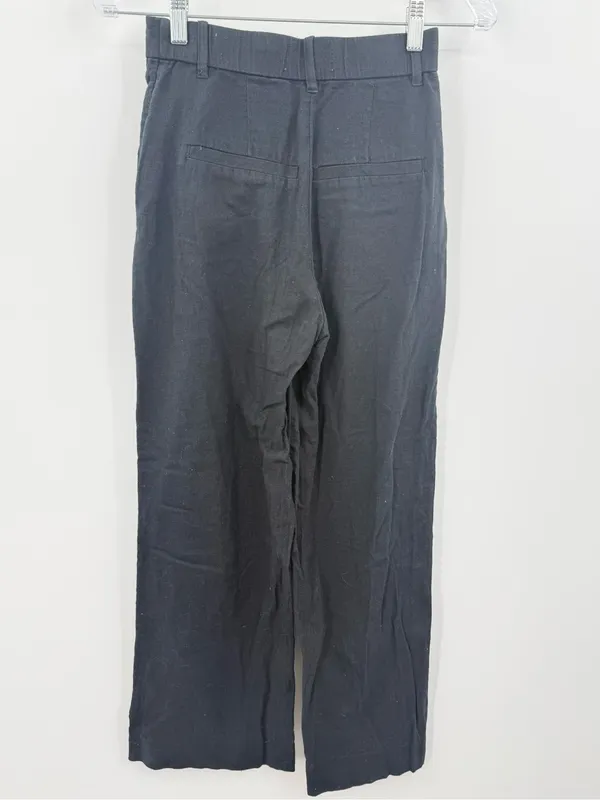 Abercrombie & Fitch Sloane Linen Blend Tailored Wide Leg Pant Size XXS - Image 3