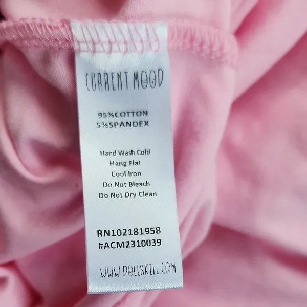 Current Mood Dolls Kill Chasin’ Rainbows Asymmetrical Dress Pink Medium - Image 3