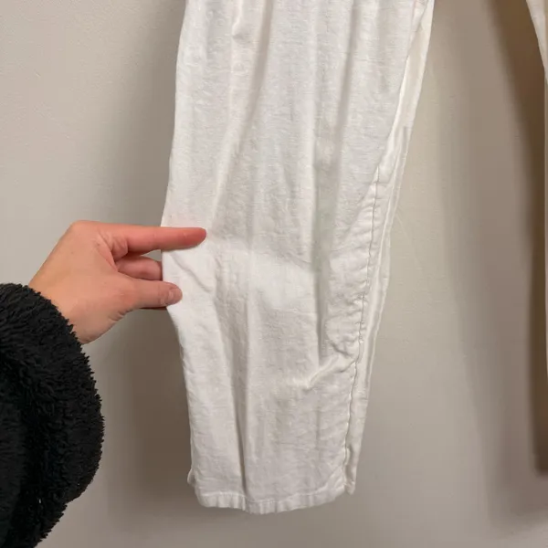 Stoney‎ Clover Lane White Linen Blend Overalls with Heart Hardware Size S - Image 6