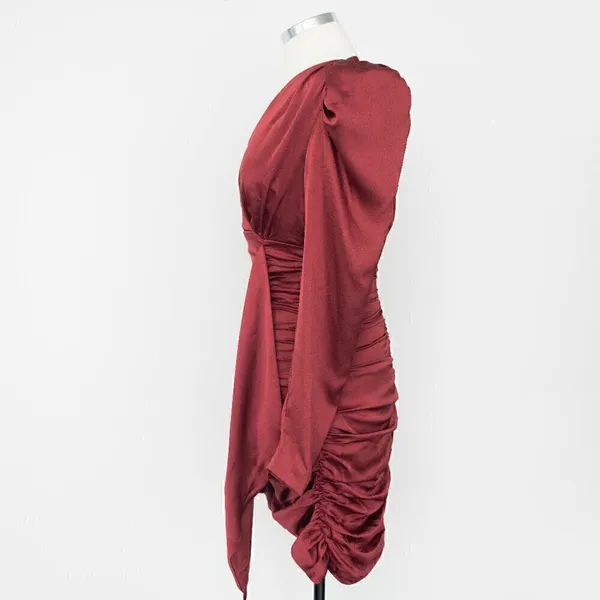 Lavish Lice.‎ Ruby Holiday Satin Wrap Dress. - Image 5
