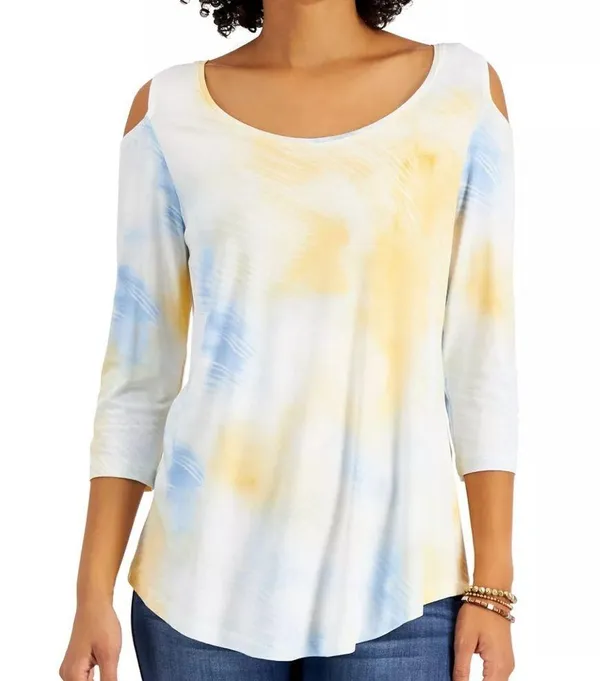 JM Collection Cold Shoulder Top - Image 2