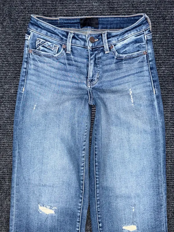 Buckle Black Fit 53 Wide Leg Stretch Jean 25x32 Mid Rise Distressed BBW1591R EUC - Image 3