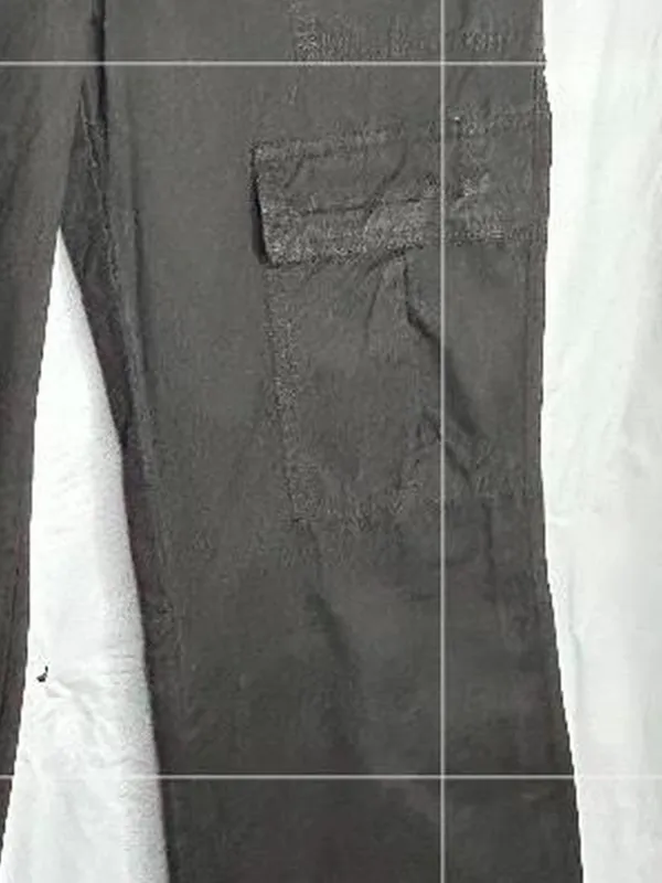 Free People Pants SZ 4 Womens The Thing is Low Rise Washed Black Utility Cargo - Image 6