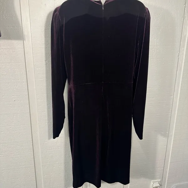 CALVIN KLEIN Women’s Burgundy Dress Size Medium EUC - Image 6