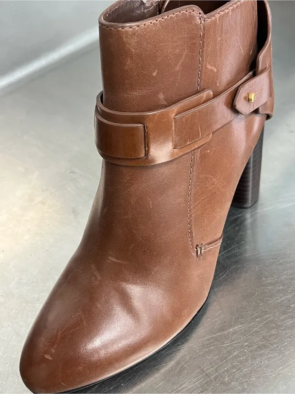 Tory Burch Almond Brown Colton 85mm Galleon Leather Bootie - Size 8 - NWT. - Image 14