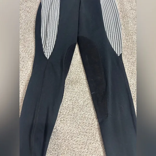 Kerrits Leggings Pants Equestrian Jodhpur Suede Patch Pull On Breeches XS - Image 3