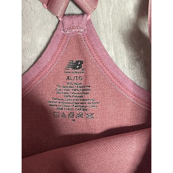 New Balance Impact Moyen Sports Bra Pink Size XL‎ - Image 2