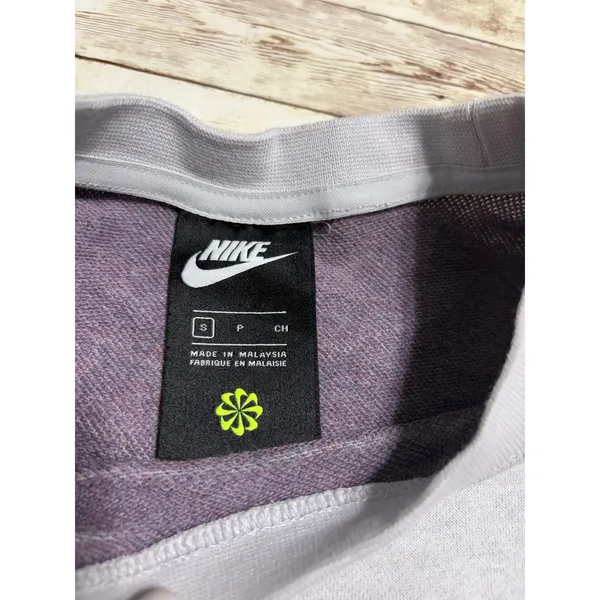 Nike Sportswear Move to Zero French Terry Logo Dress Small Gray Purple Swoosh - Image 4