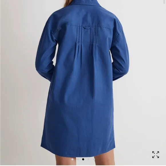 MADEWELL Mini Shirtdress in Bluestone size Medium‎ - Image 3