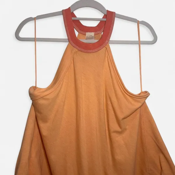 Free People We The Free Orange Creamsicle Twin Peaks Tank – Vintage Boho (M) - Image 4